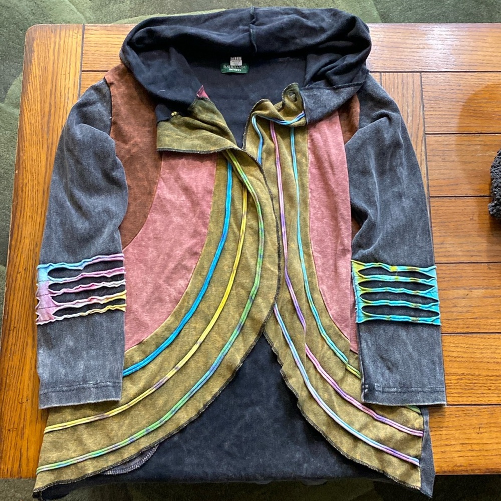 Kathmandu jacket - Grey, coral, tan